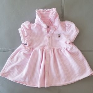 Ralph Lauren Pink Polo Dress for Baby Girl